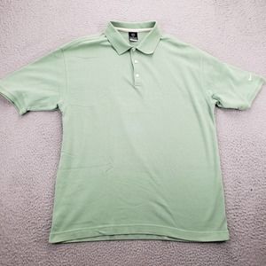 Nike Shirt Mens Large Green‎ Polo Golf Short Sleeve Classiccore Swoosh Logo